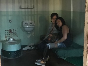 Mom and I sharing a cell